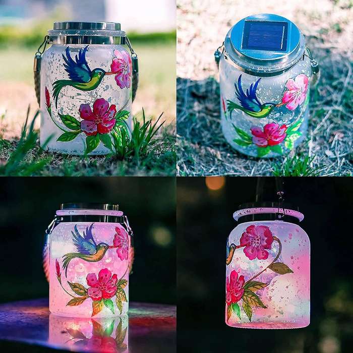 Solar Lantern Lights Mason Jar Lid Lights Led String Multicolor
