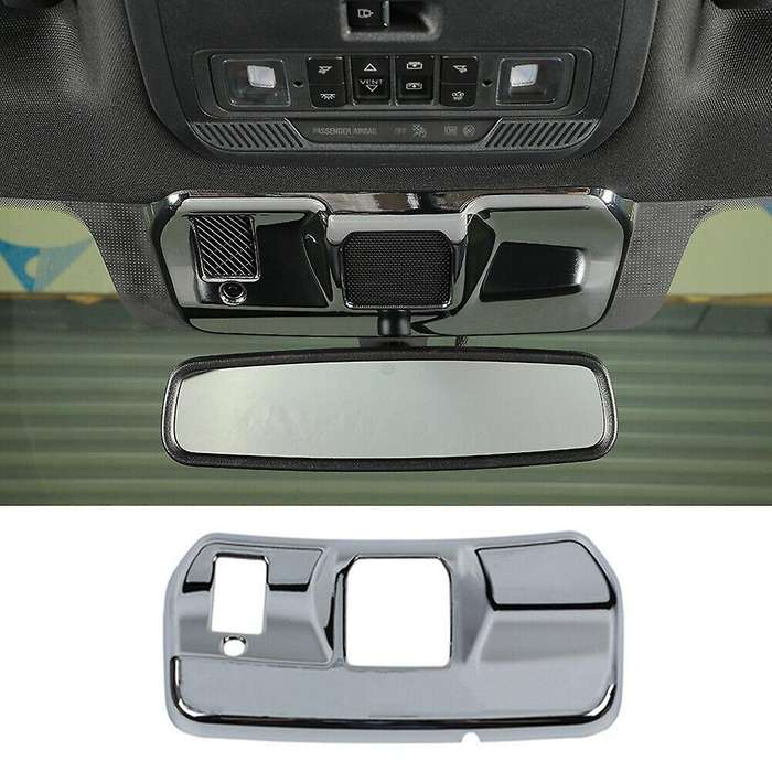 Rearview Mirror Base Panel for Ford F150 2021-2022, Abs Silver