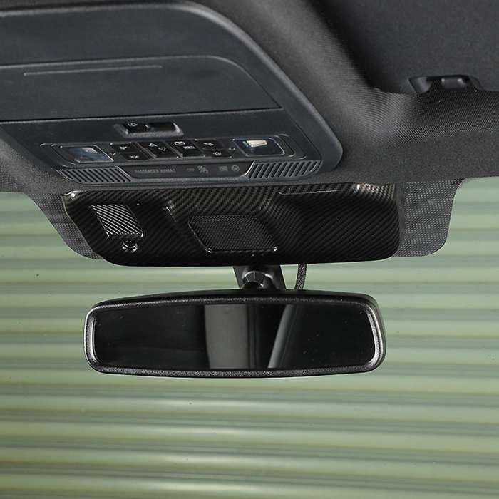 Rearview Mirror Base Panel for Ford F150 2021-2022, Abs Carbon Fiber