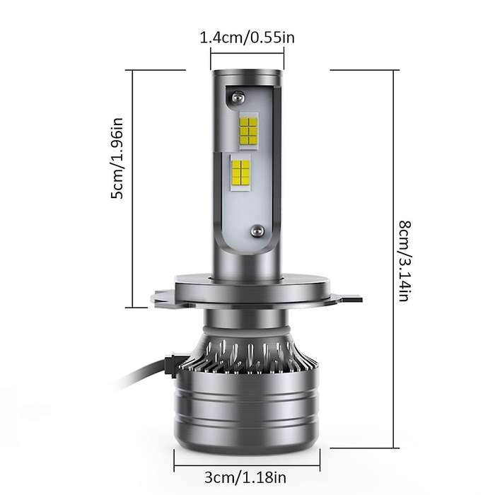 Led Headlight Bulbs, 28w 3000 Lumens Bright Led Headlights (h4)