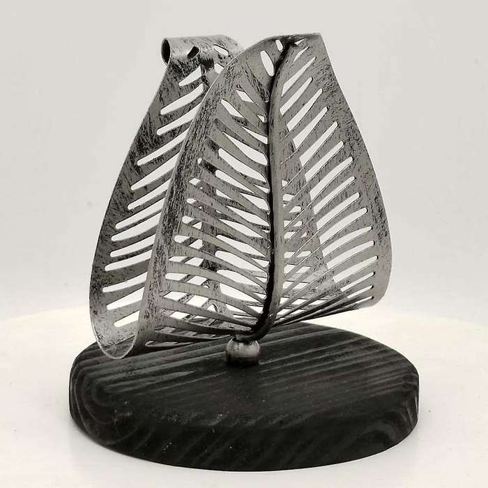 Retro Leaf Tissue Holder Napkin Holder Metal Home Decoration(green)