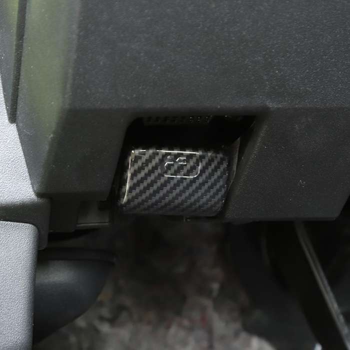 For Jimny 19-22 Car Mirror Adjustment Switch Stickers, Carbon Fiber