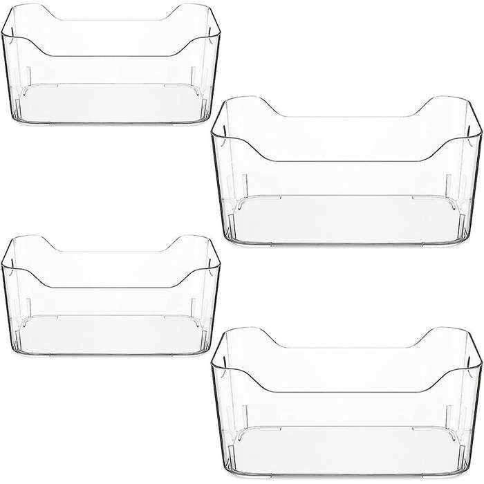 Set Of Fridge Organisers - 4 Boxes for Kitchen Fridge Pantry Cupboard