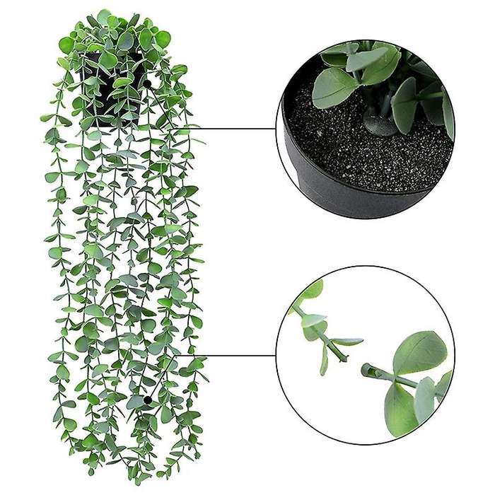 Fake Plants Artificial Eucalyptus Fake Potted for Home Indoor