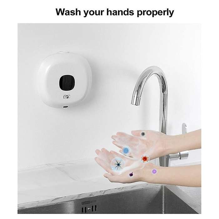 Wall Mounted Foam Dispenser Touchless Soap Dispenser 3-gear (blue)