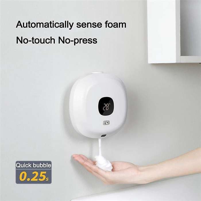 Wall Mounted Foam Dispenser Touchless Soap Dispenser 3-gear (blue)