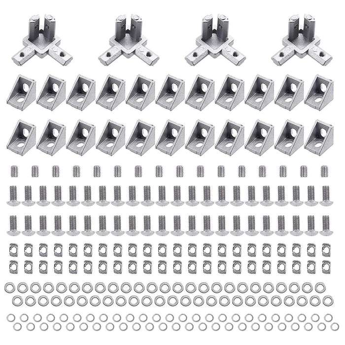 230 Pcs Aluminum Connector Set for 2020 Series Extrusion Profile