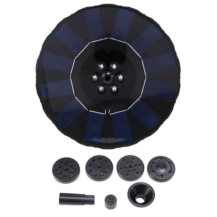 With 5 Nozzles Solar Powered Fountain Pump Color Led Solar
