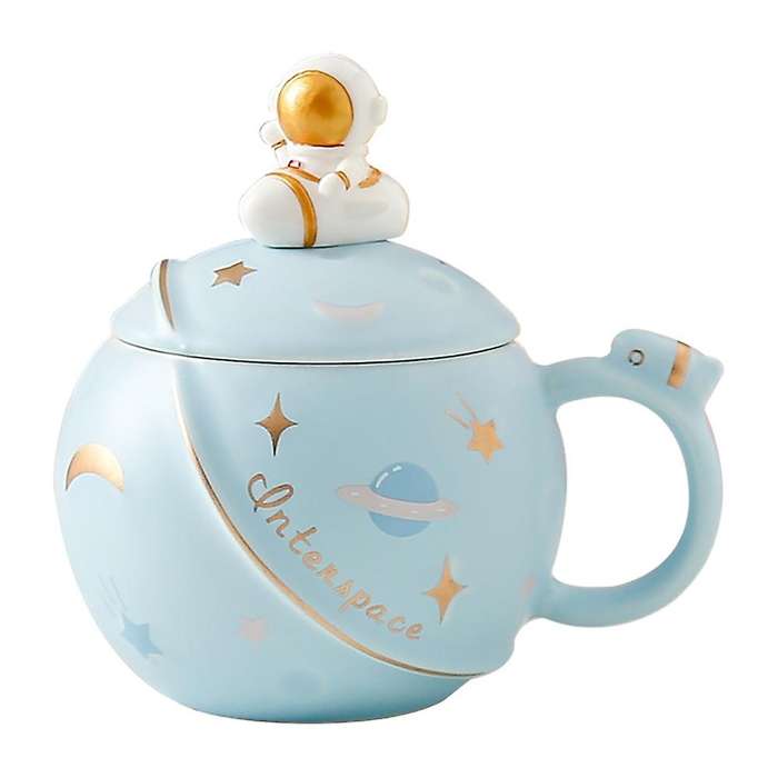 450ml Creative Cartoon Astronaut Mug Couple Planet Big Ceramic A