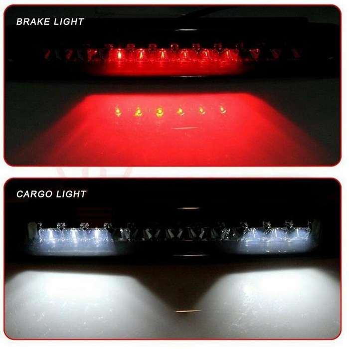 Car Black Red Led 3rd Rear Brake Light Cargo Light High Position