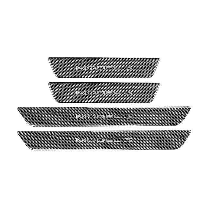 Car Door Sill Protector Stickers Trim for Tesla Model 3 2019-2022