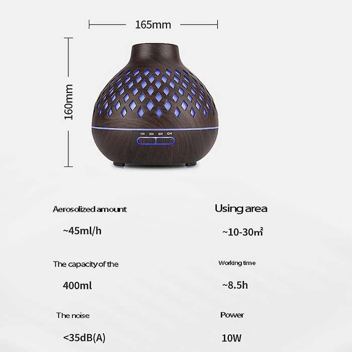 Essential Oil Diffuser Mist Humidifier for Home Baby Bedroom Us Plug