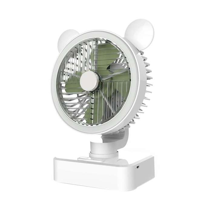 Desk Fan with Night Light,portable Fan for Office Home Table,white