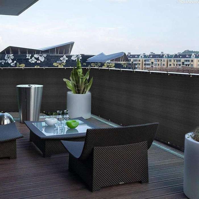Balcony Shade Net Balcony Screen Cover for Outdoor Backyard-black