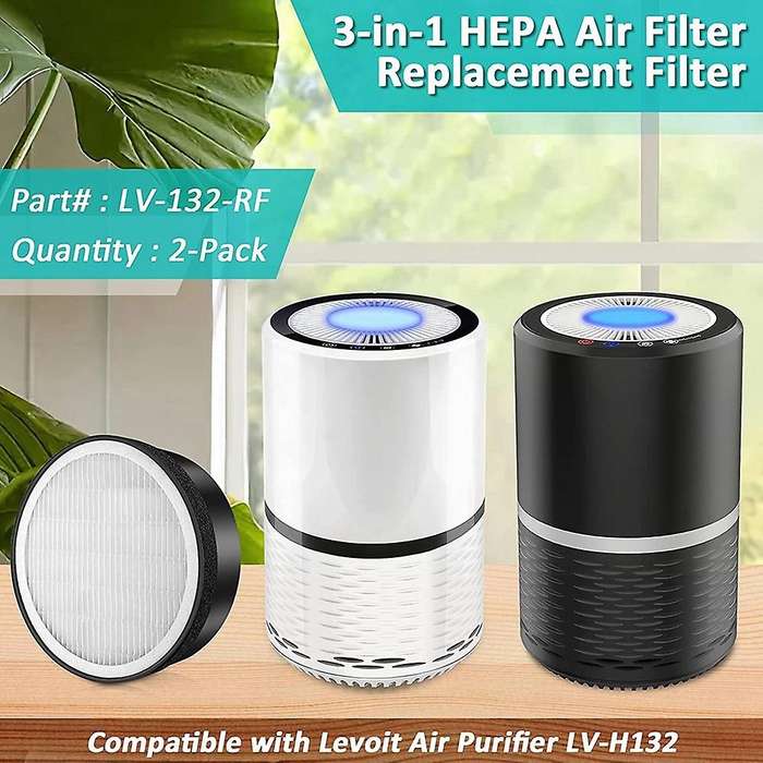 2 Pack Hepa Filter Compatible for Levoit Lv-h132 Air Purifier