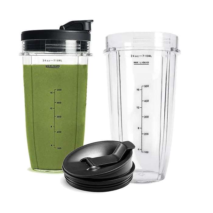 24oz Replacement Cups Compatible for Ninja Nutri Bn401, Bn701, Ss101