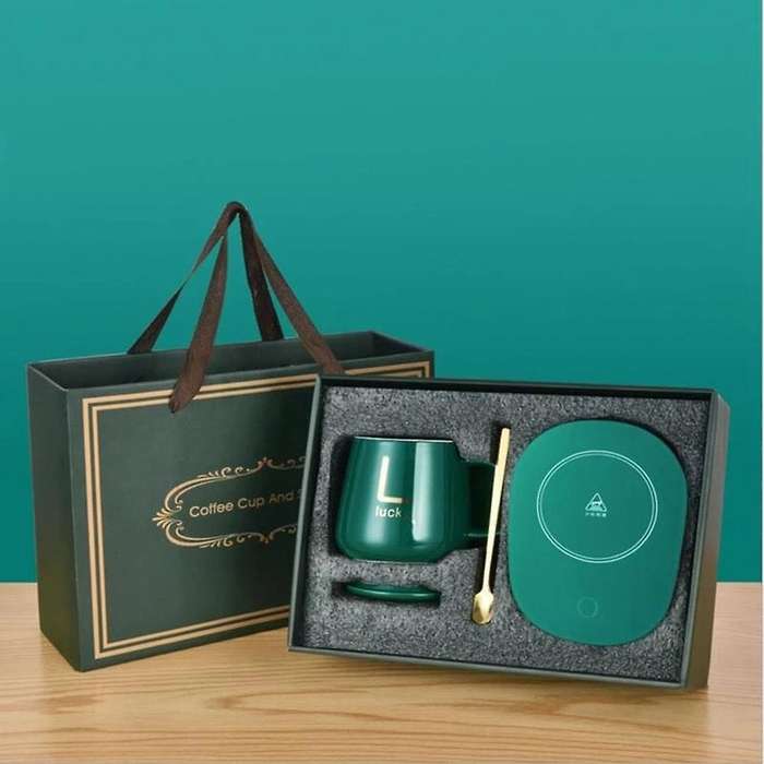 Constant Temperature Cup Office Home Coffee Mug Warmer-green