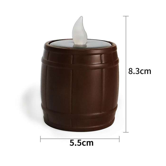 6 X Solar Sensor Candle Light Electronic Flickering Led Tea Light(b)