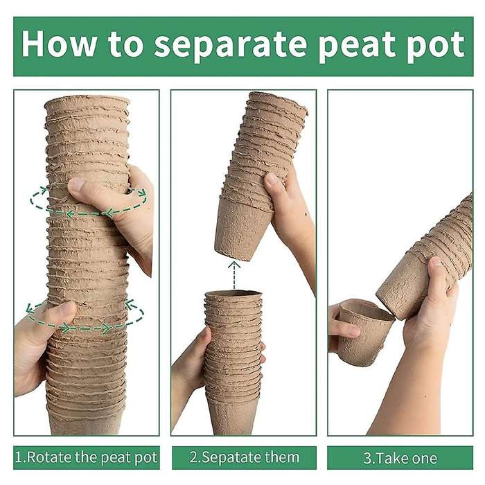 100 X Propagation Pots for Growing Plants, Plant Pots, Growing Pots