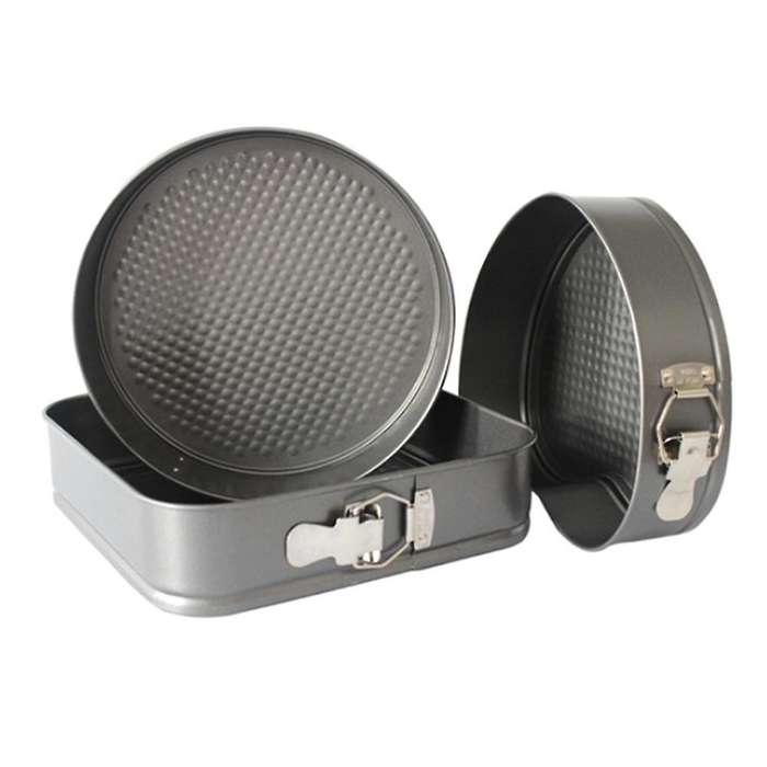 Cake Mold Pan Set 3pcs Cake Removable Square Round Heart Shape Tools