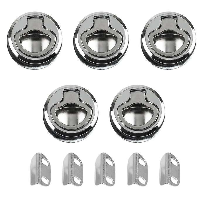 5pcs Flush Latch Boat Rv Door Lock Flush Pull Locker Hatch Latch