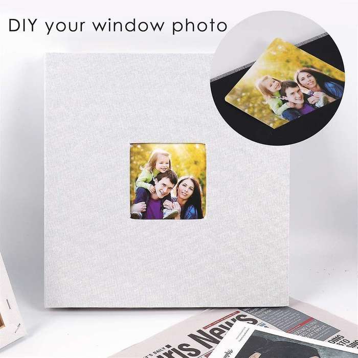 Photo Album Self Adhesive Scrapbook for Wedding/family White