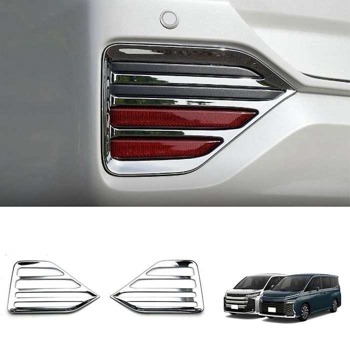 Car Abs Chrome Rear Reflector Fog Light Lamp Cover Trim Bezel Frame