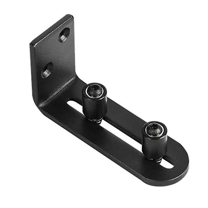 Sliding Barn Door Floor Guides Adjustable Roller Kit,set Of 2 -black