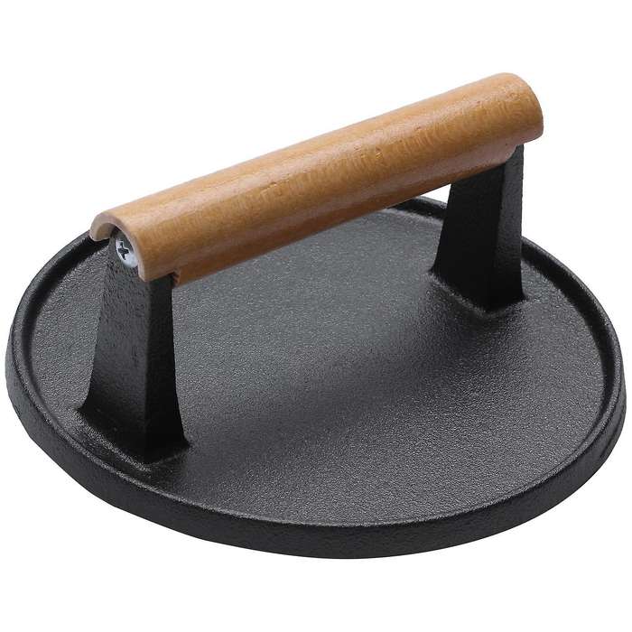 Handle Steak Plate Meat Press Bbq Cast Iron Grill Bbq Tool Cast Iron
