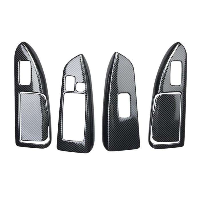 Carbon Fiber Window Lift Button Cover Trim for Toyota Land Cruiser
