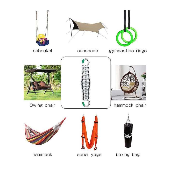 Porch Swing Hammock Chair Hanging Springs Kit for Yoga Punching Bag