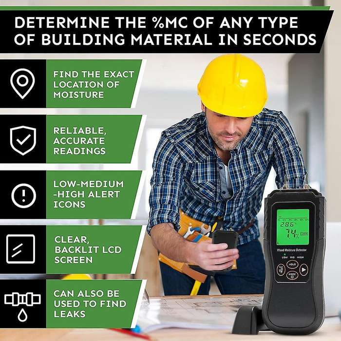 Digital Moisture Sensor, for Wood, Firewood, Brick, Dry Wall, Paper