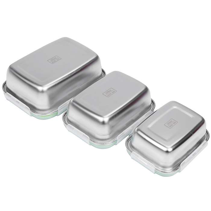304 Stainless Steel Lunch Box Food Storage Refrigerator Crisper Box
