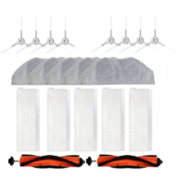 1set Main Rolling Brush Side Brush Filter Mop Cloth for Xiaomi Mi