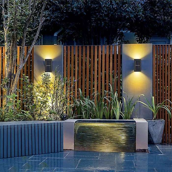 5pcs Solar Led Lamp Outdoor Waterproof Wall Lights,warm Light