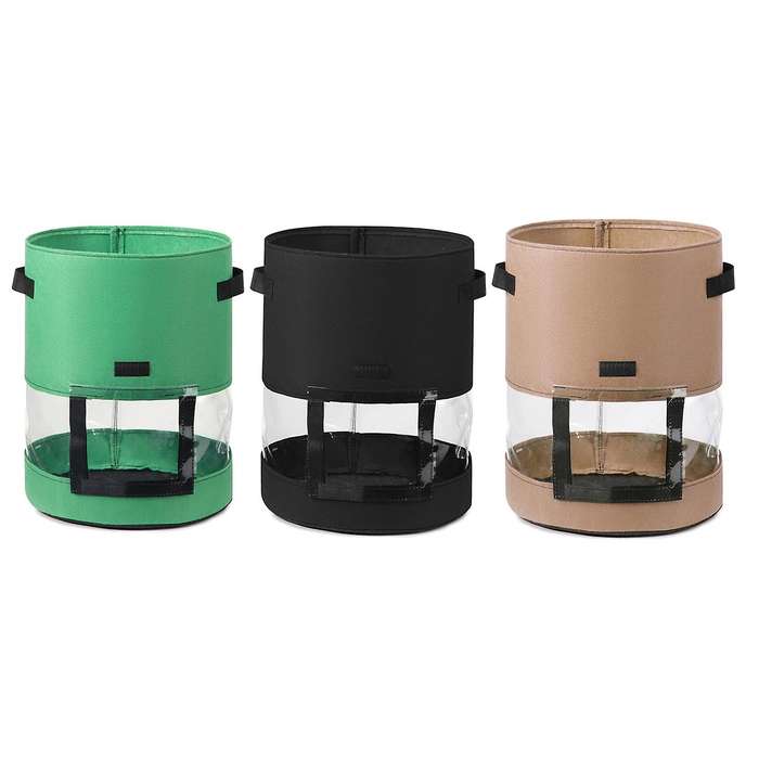 Potato Grow Bags 3 Pcs 10 Gallon with Flap,with Sturdy Handles