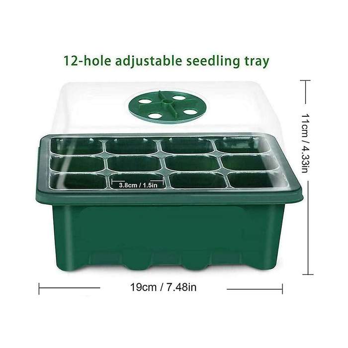 10 Pack Seed Starter Trays Kit with Dome and Base Include Dispenser