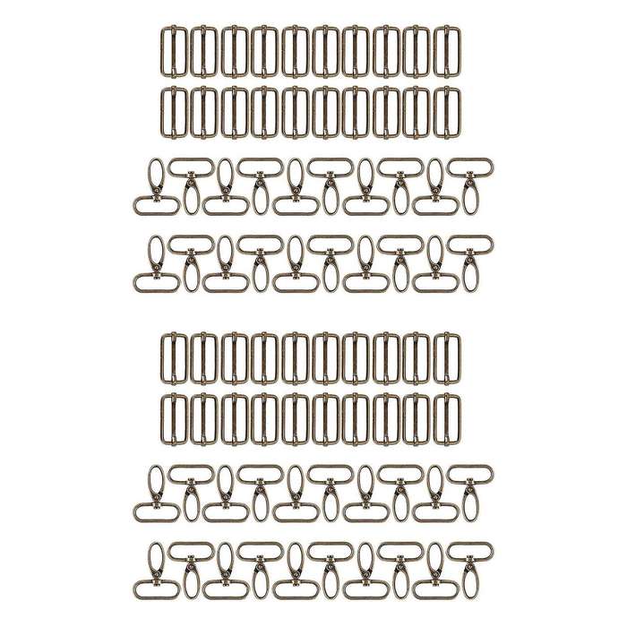 120pcs 32mm Metal D Rings for Gags Swivel Snap Hooks (bronze)