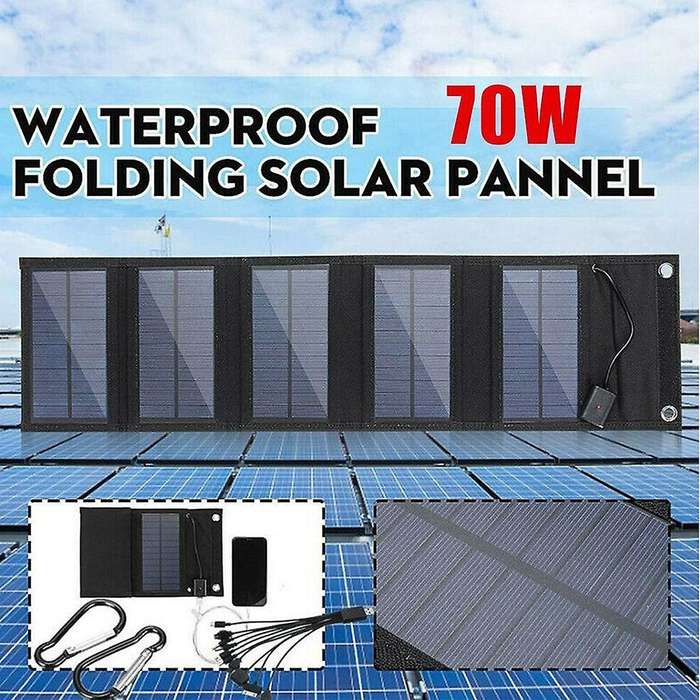 70w Foldable Usb Solar Panel Cell Charger for Mobile Phone Hiking