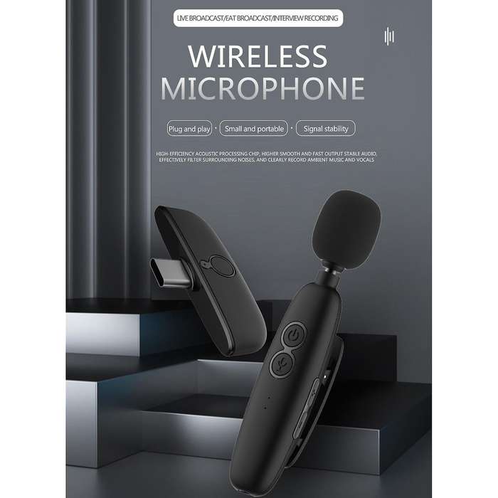 2.4ghz Wireless Lavalier Microphone for Youtube Facebook Live Vlogger