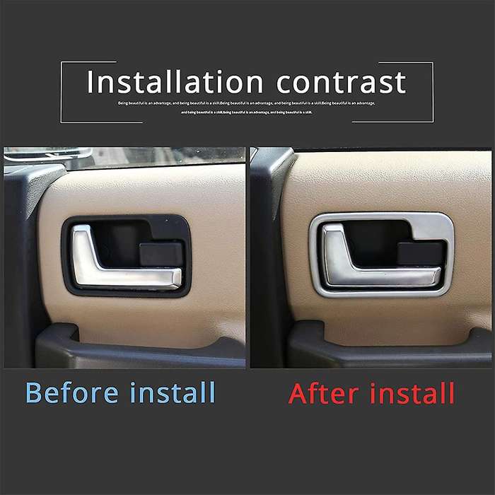 Car Inner Door Handle Bowl Frame Cover Molding Trim(silver)