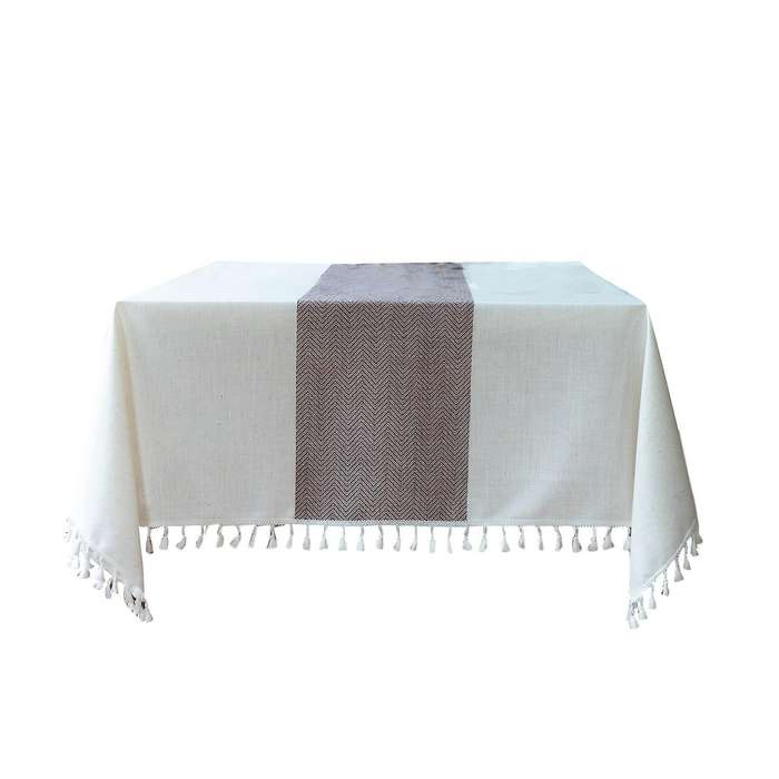 Tablecloth Rustic Farmhouse Kitchen Table Cloth(brown)
