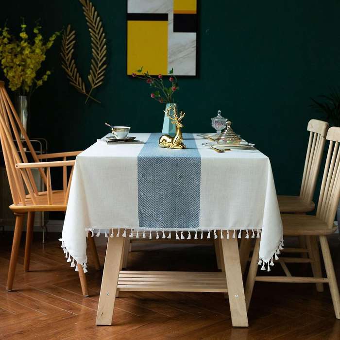 Tablecloth Rustic Farmhouse Kitchen Table Cloth(brown)