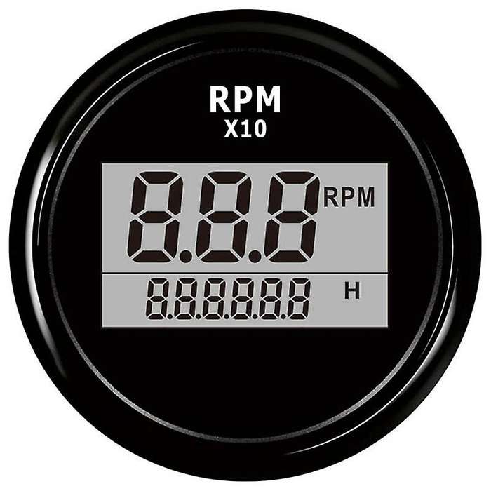 Boat Led Digital Hour Meter Marine Outboard Rv Rpm Meter Gauge