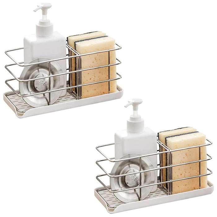 Stainless Steel Sponge Holder, Multifunctional Kitchen Sink Organizer