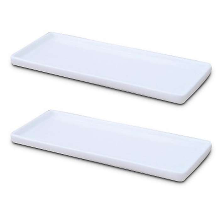 Rectangular Ceramic Tray Plate White Porcelain Plate Mouthwash Tray