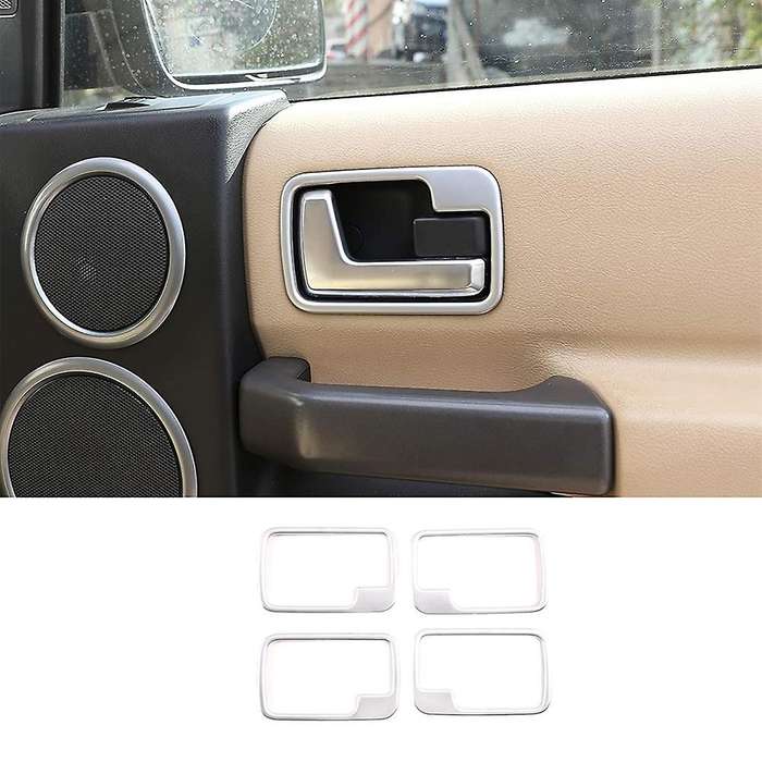 Car Inner Door Handle Bowl Frame Cover Molding Trim(black Wood Grain)