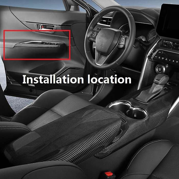 Car Window Glass Lift Switch Button Panel Cover Trim,lhd Black