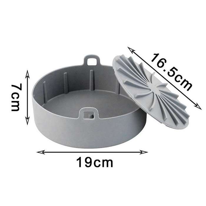 Silicone Pot for Airfryer Reusable Air Fryer Accessories Baking Brown