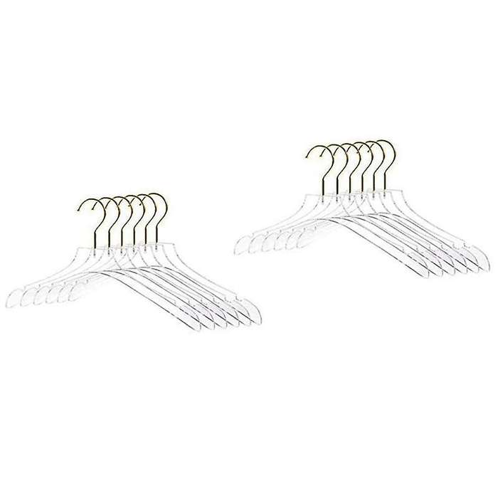 5 Pcs Clear Clothes Hangers with Gold Hook,hanger for Lady Kids Small